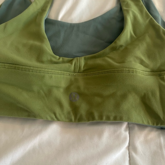 lululemon a/b cup reversible tidewater teal/green foliage align sports bra - Picture 6 of 7